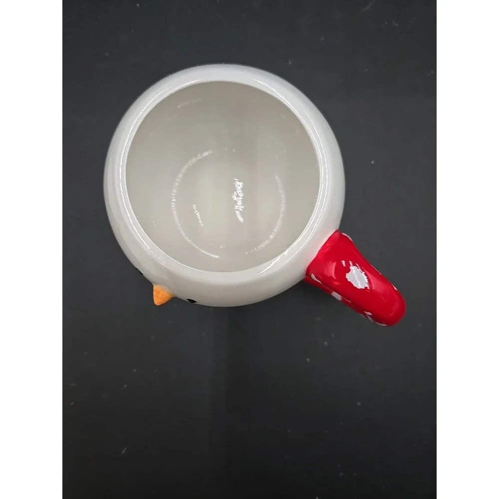 Snowman Red White Snack Plate Cup Mug. Christmas Seasonal Department 56 w/box‎